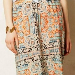 Anthro Vanessa Virginia Palme boho maxi skirt L